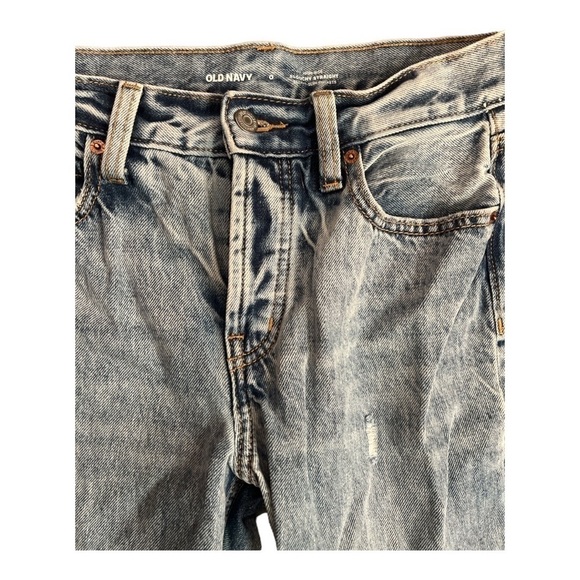 Old Navy High Rise Slouchy Straight Jeans Size 0 OP1 - Picture 2 of 3